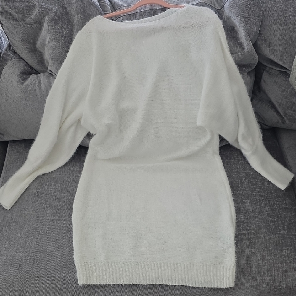 SHEIN Cream Knit Sweater Dress Sz XL